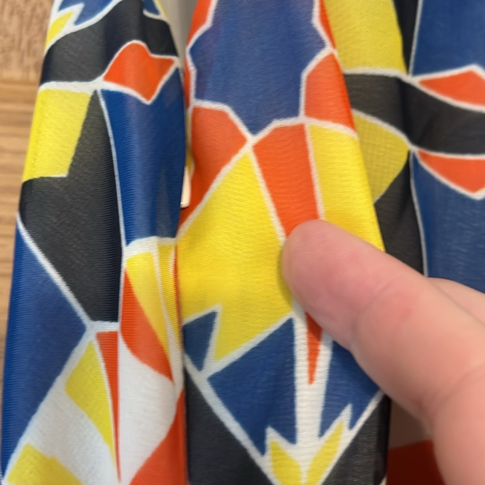 Ann Taylor maxi dress size 8 gorgeous tropical pattern sleeveless v neck front - Picture 5 of 6